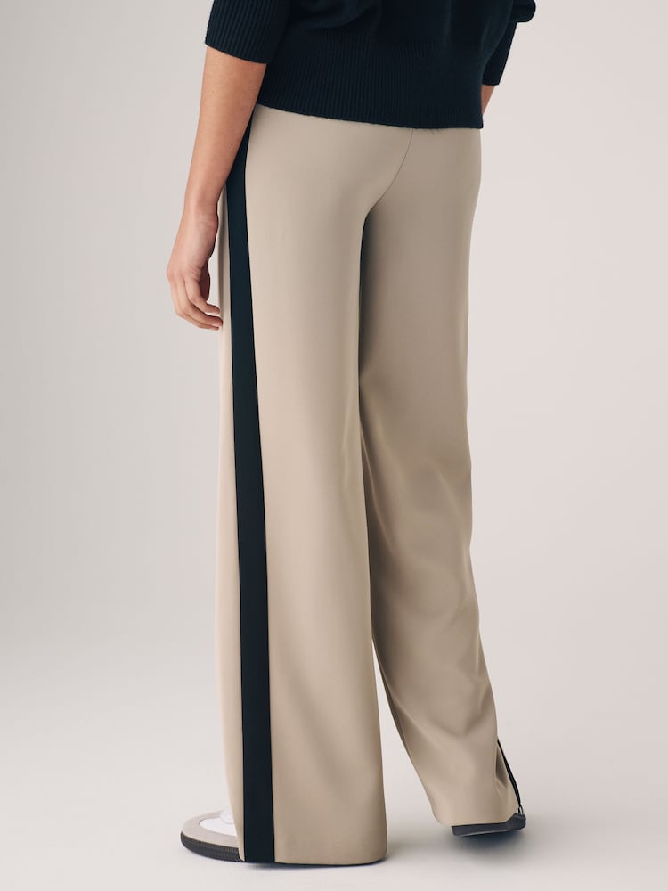 The Set Black/Taupe 2 Pack Pull On Trousers with Side Stripe - Image 5 of 9