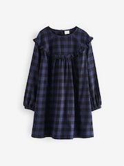 Blue 100% Cotton Check Dress - Image 1 of 1