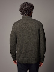 Green Regular Fit Tulip Neck Jumper - Image 3 of 10