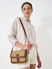 Crew Clothing Straw Satchel Bag - Image 1 of 5