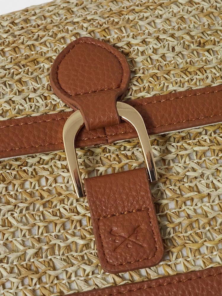 Crew Clothing Straw Satchel Bag - Image 5 of 5