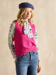 Joules Harbour Cream Tile Print Boat Neck Printed Top - Image 3 of 9