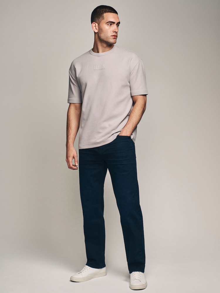 Ink Blue Straight Fit Straight Fit Essential Stretch Jeans - Image 2 of 7