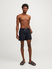 JACK & JONES Black Swim Shorts With Contrast Lining - Image 5 of 8