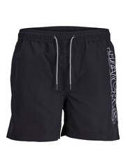 JACK & JONES Black Swim Shorts With Contrast Lining - Image 7 of 8