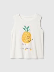 Gap White/Yellow Summer Sleeveless Vest Top (Newborn-5yrs) - Image 1 of 2