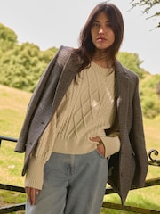 Laura Ashley Grey/Black Dogtooth Wool Check Blazer - Image 9 of 9