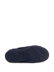 Totes Navy Ladies Isotoner Popcorn Turnover Open Toe Slippers - Image 5 of 5