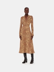 Whistles Midikleid mit Schlangen-Animalprint - Bild 1 von 5
