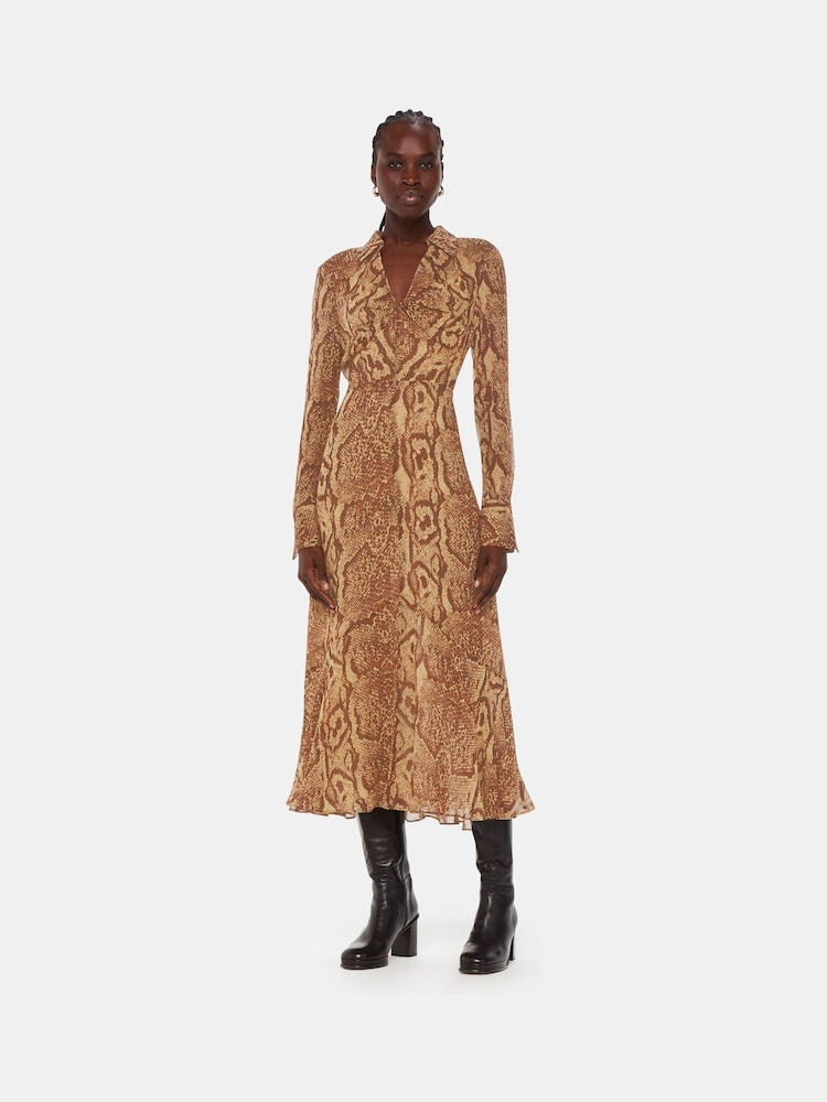 Whistles Animal Serpent Midi Dress - Image 1 of 5 Whistles Animal Serpent Midi Dress - Image 1 of 5