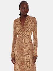 Whistles Midikleid mit Schlangen-Animalprint - Bild 3 von 5