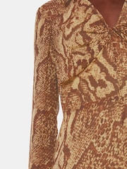 Whistles Midikleid mit Schlangen-Animalprint - Bild 4 von 5