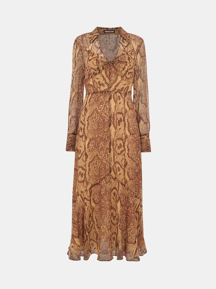 Whistles Animal Serpent Midi Dress - Image 5 of 5 Whistles Animal Serpent Midi Dress - Image 5 of 5