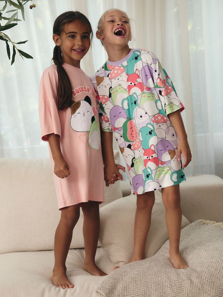 Pink/Purple Squishmallows License Nighties 2 Pack (5-14yrs) - Image 2 of 9