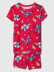 Gap Red Marvel Captain America Organic Cotton Marvel Pyjama Set (6mths-5yrs) - Image 1 of 3