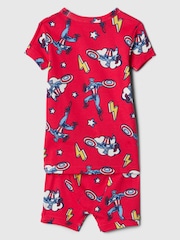 Gap Red Marvel Captain America Organic Cotton Marvel Pyjama Set (6mths-5yrs) - Image 2 of 3