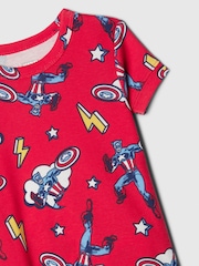 Gap Red Marvel Captain America Organic Cotton Marvel Pyjama Set (6mths-5yrs) - Image 3 of 3