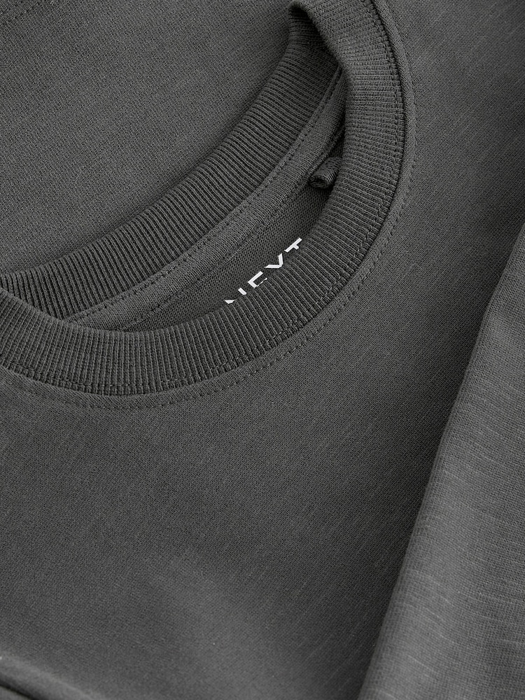 Charcoal Grey Long Sleeve Cosy T-Shirt (3-16yrs) - Image 3 of 3