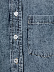 Reiss Blue Rosie 9-13 yrs Denim Button-Through Shirt - Image 4 of 4