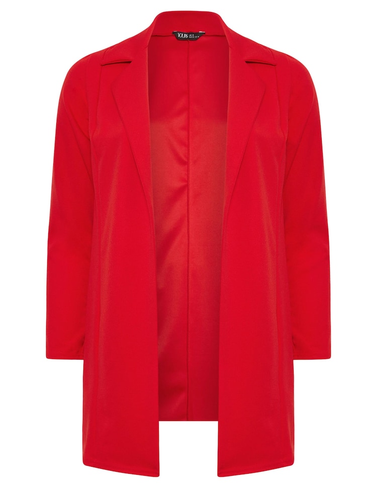 Yours Curve Red Pocket Blazer - Image 5 of 5