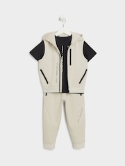 River Island Stone Boys 100% Cotton Gilet Set 3 Piece - Image 1 of 4