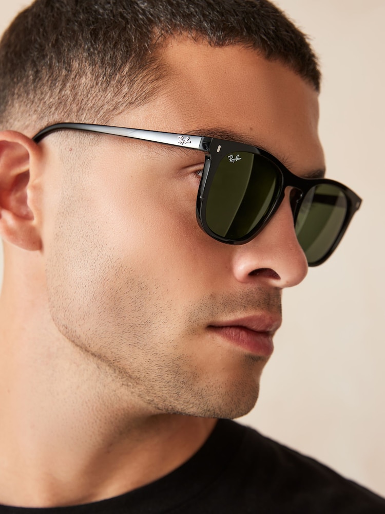 Ray-Ban Rb2210 Square Black Sunglasses - Image 2 of 8