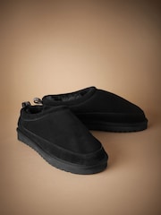 Black Signature Suede Slippers - Image 2 of 6