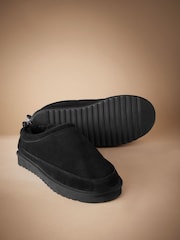 Black Signature Suede Slippers - Image 3 of 6