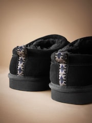 Black Signature Suede Slippers - Image 6 of 6