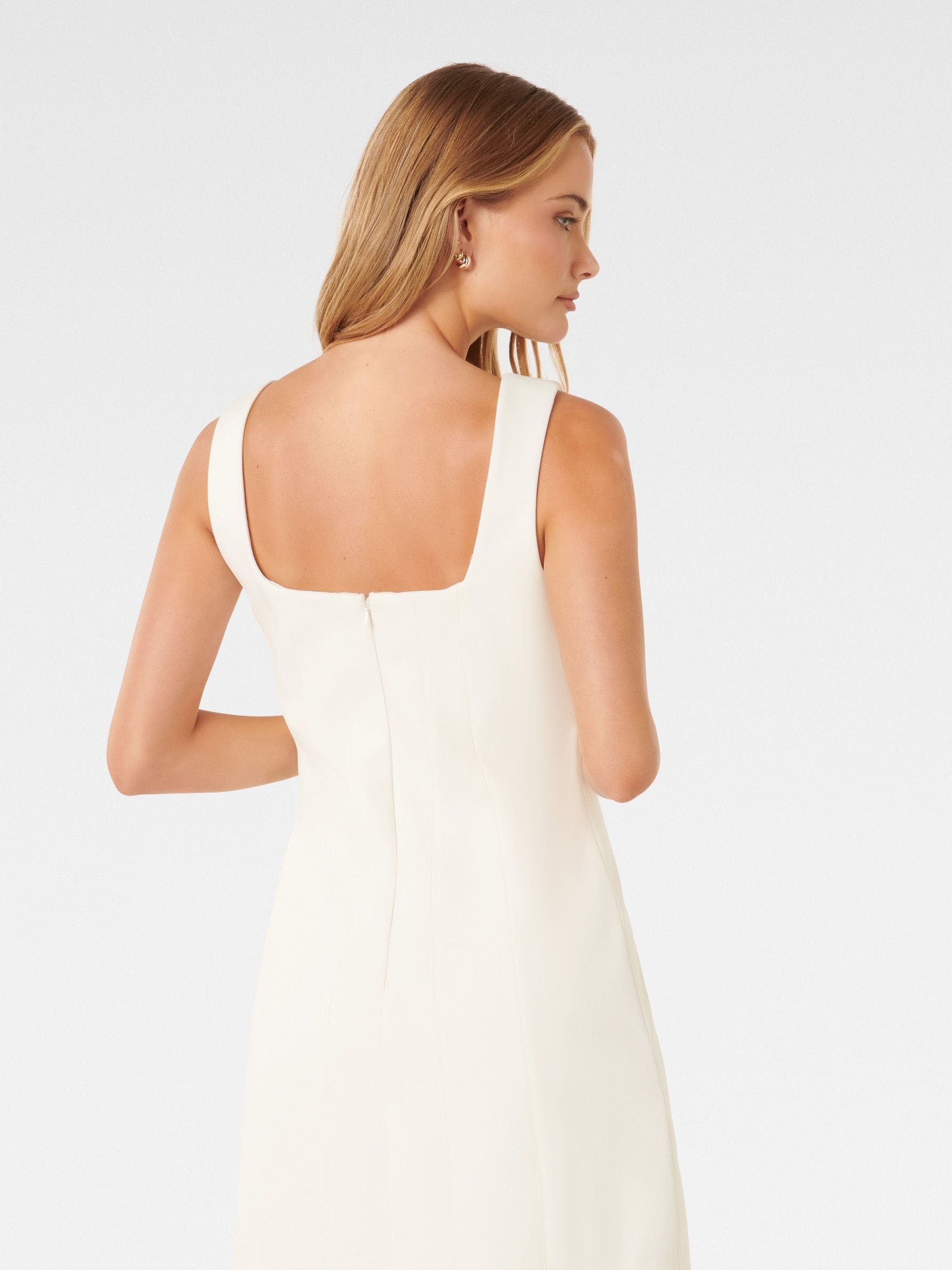 White structured dress discount