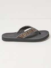 FatFace Harris Grey Flip Flops - Image 1 of 3