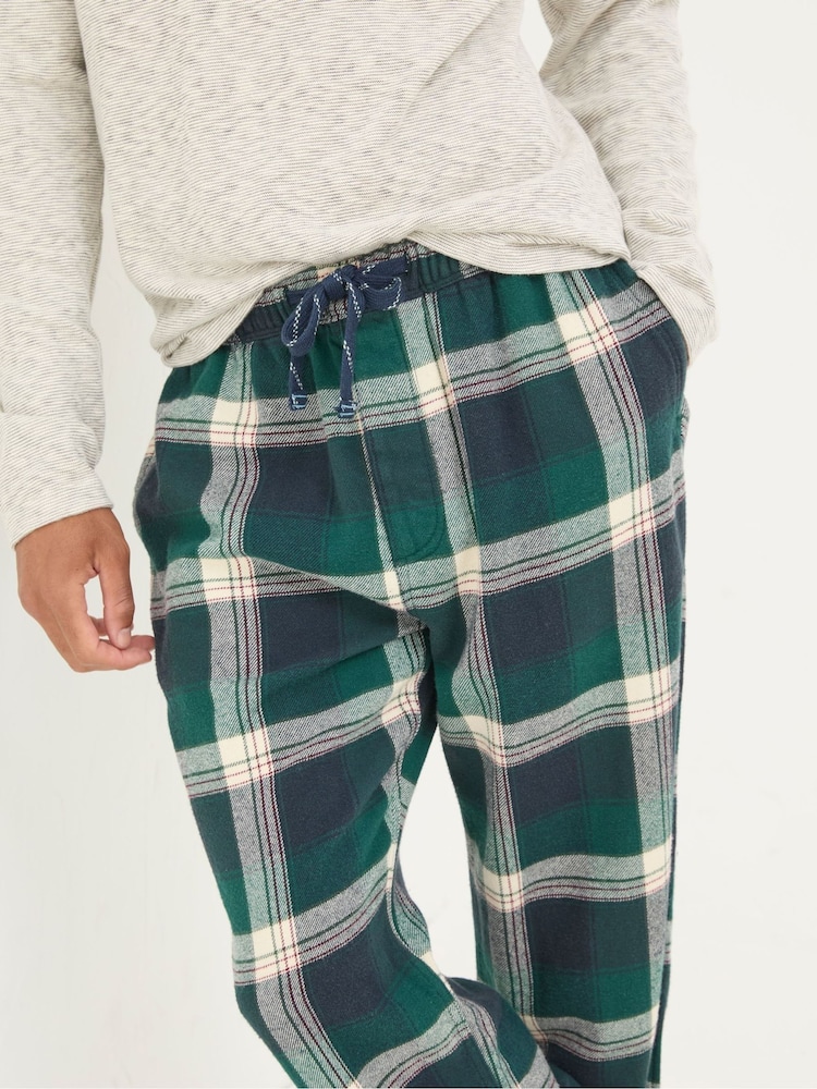 FatFace Green Oxshott Check Pyjamas - Image 1 of 3