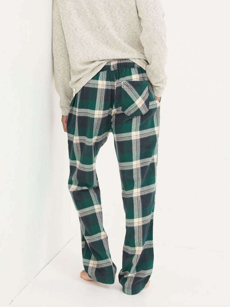 FatFace Green Oxshott Check Pyjamas - Image 2 of 3