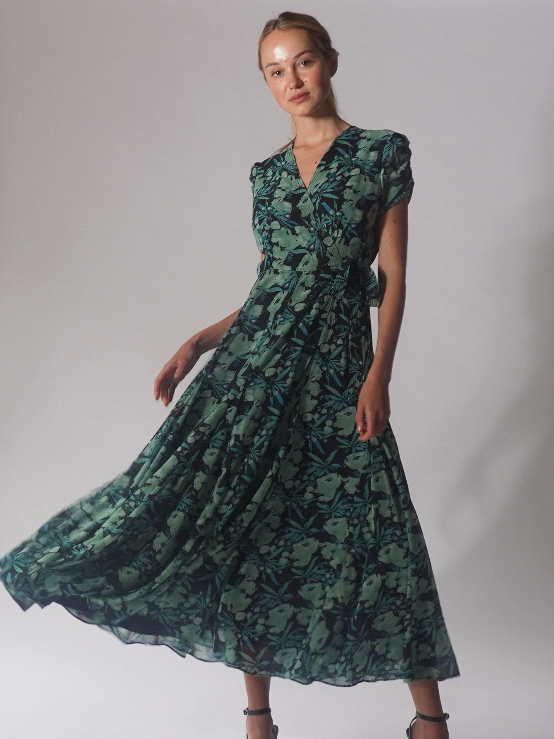 Buy Religion Green Delight Wrap Dress With Full Skirt from Buy Religion Green Delight Wrap Dress With Full Skirt from