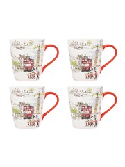 Cath Kidston Cream Billie Goes To Town Stanley Mugs Set Of 4 - Image 2 of 4