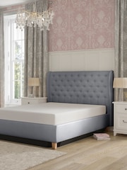 Laura Ashley Hayden Velvet Steel Grey Chatsworth Ottoman Storage Bed Upholstered - Image 3 of 7