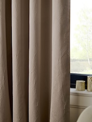Cortinas revestidas com ilhós de cetim martelados de luxo - Imagem 4 de 5