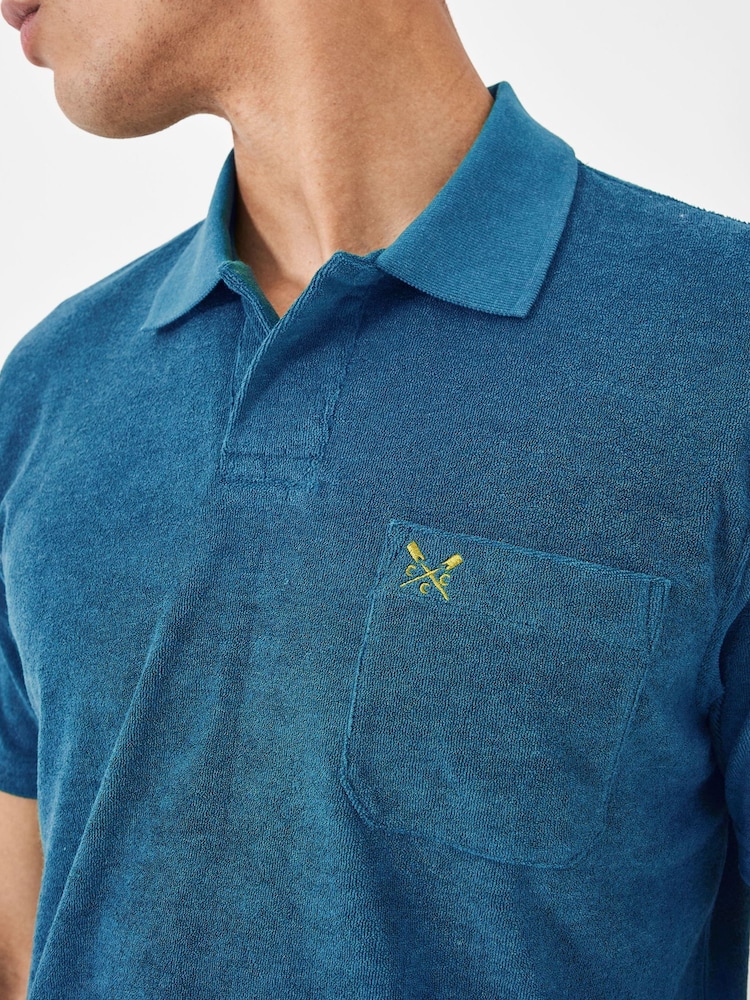 Crew Clothing Towelling Polo Shirt - Image 4 of 4