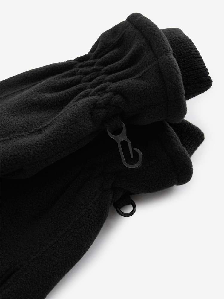 Black Fleece Gloves (3-16yrs) - Image 2 of 3