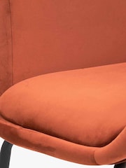 Pacific Orange Cinnamon Velvet Carver Dining Chair - Image 5 of 6