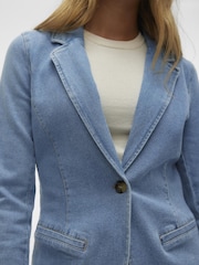 VERO MODA Blue Denim Blazer - Image 4 of 4