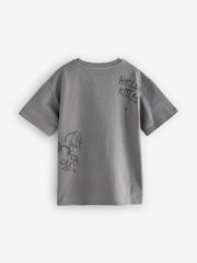 Grey 100% Cotton Graffiti Hello Kitty Oversized T-Shirt (3-16yrs) - Image 6 of 8