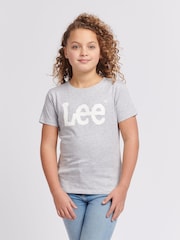 Lee Grey Girls Regular Fit Wobbly Graphic T-Shirt - Image 1 of 8