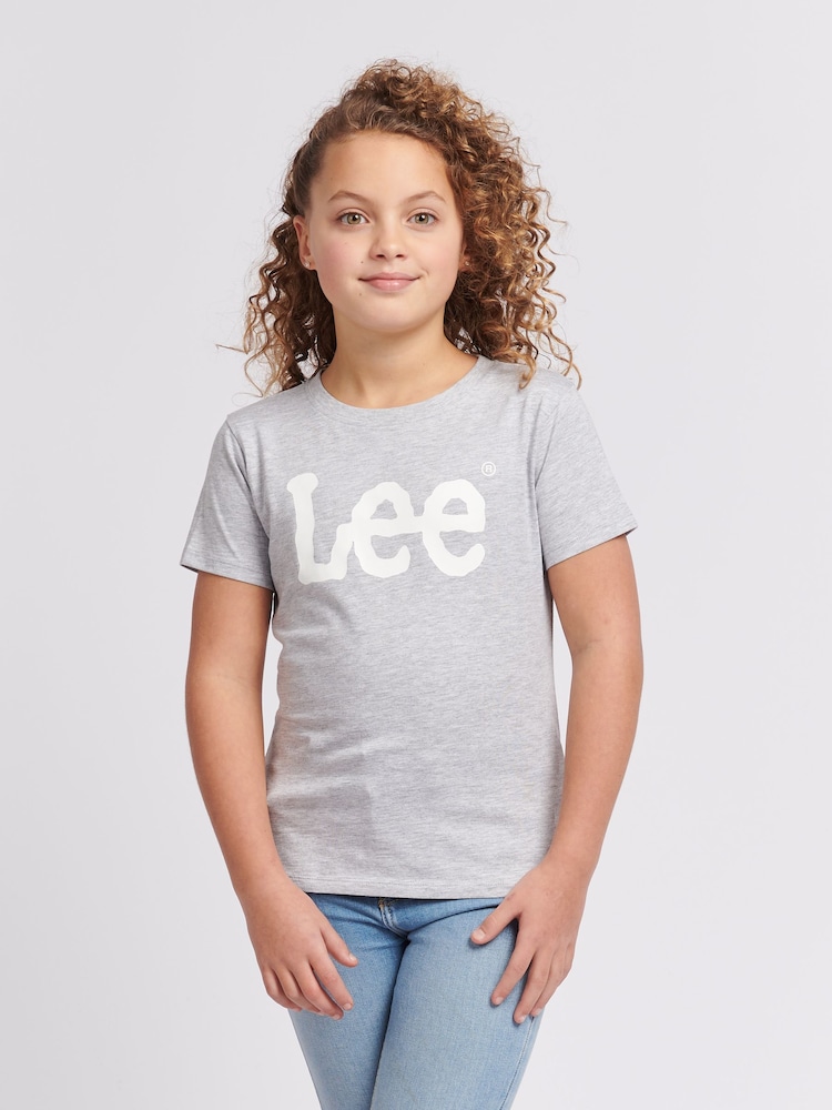 Lee Grey Girls Regular Fit Wobbly Graphic T-Shirt - Image 1 of 8