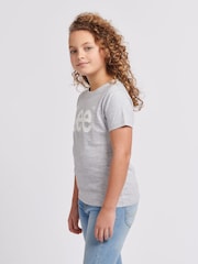 Lee Grey Girls Regular Fit Wobbly Graphic T-Shirt - Image 4 of 8