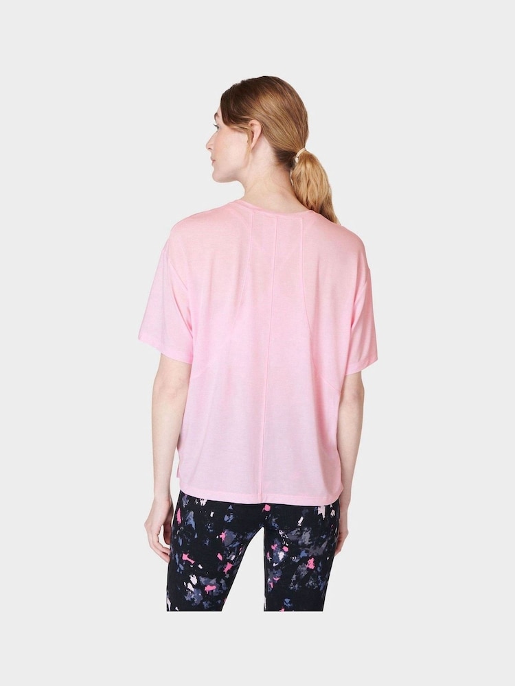 Sweaty Betty Nerine Pink Soft Flow Studio T-Shirt - Image 2 of 8