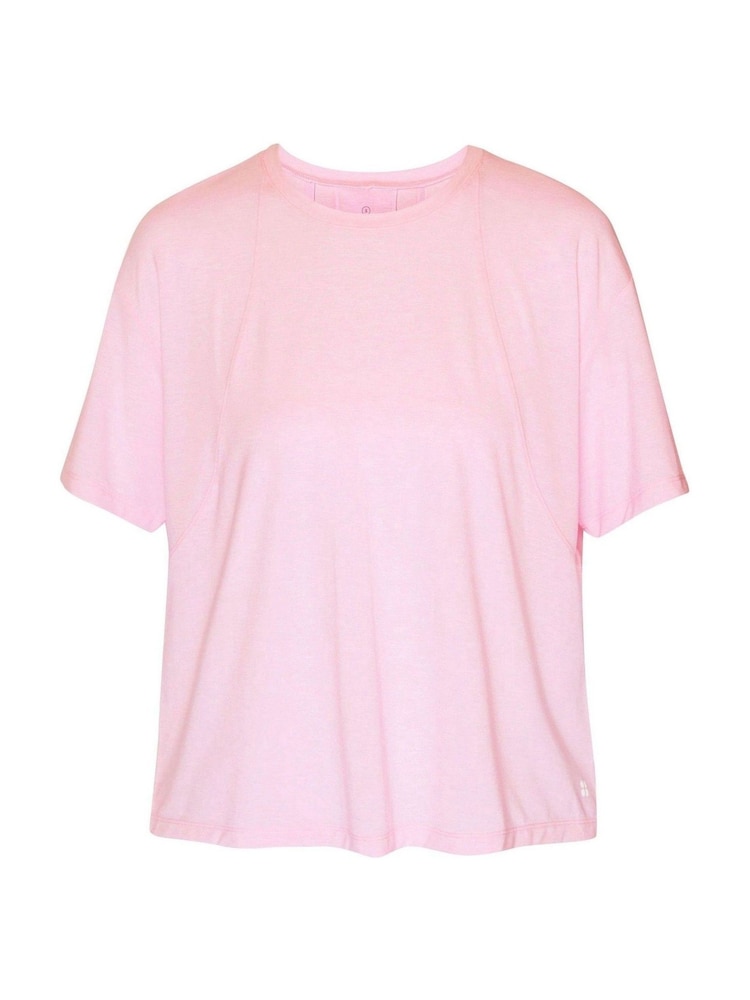 Sweaty Betty Nerine Pink Soft Flow Studio T-Shirt - Image 8 of 8