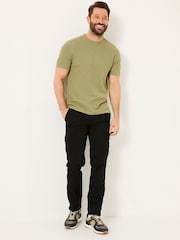 FatFace Bude Washed Black Cargo Trousers - Image 1 of 5