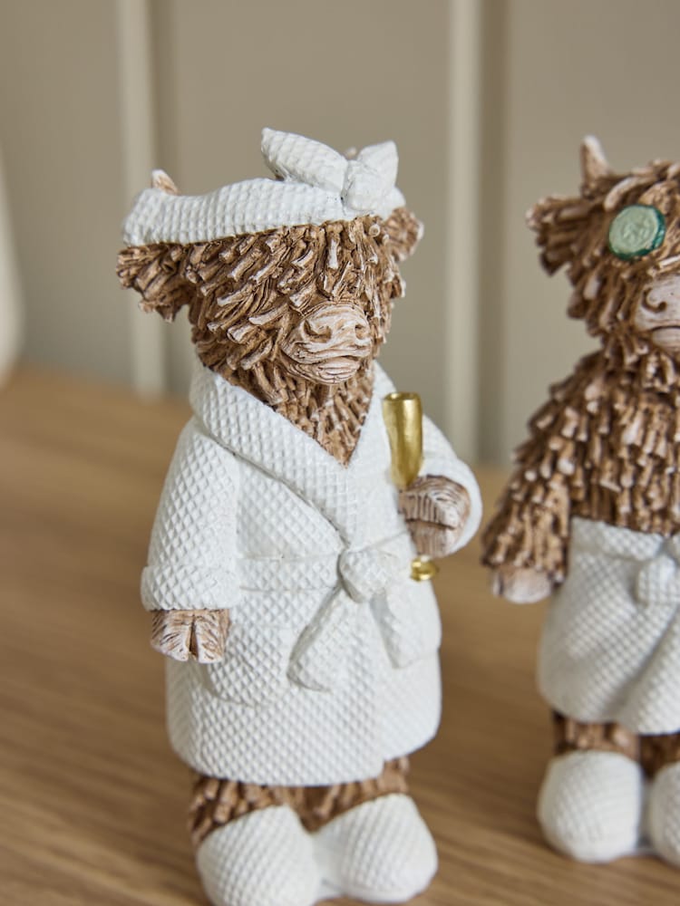 Set of 2 Natural Hamish Spa Ornaments - Image 2 of 5