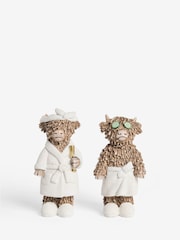 Set of 2 Natural Hamish Spa Ornaments - Image 3 of 5